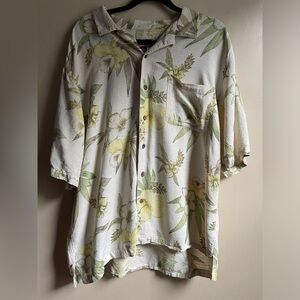 Havana Jack's Cafe Men's Silk Camp Shirt Tropical Hawaiian Casual Vacation XXL